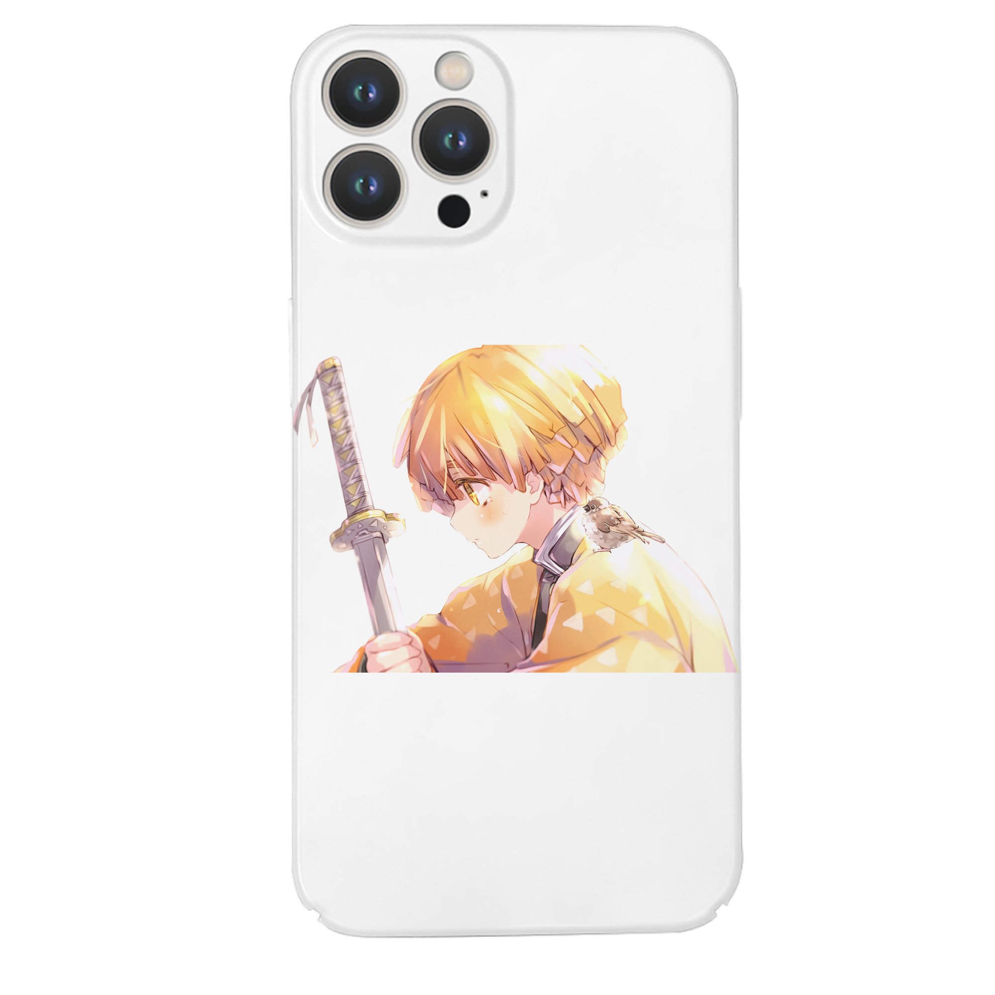（画像用） 鬼滅の刃（きめつのやいば）我妻 善逸／あがつま ぜんいつ Agatsuma Zenitsu 【iPhone 14シリーズ対応】ハードケース